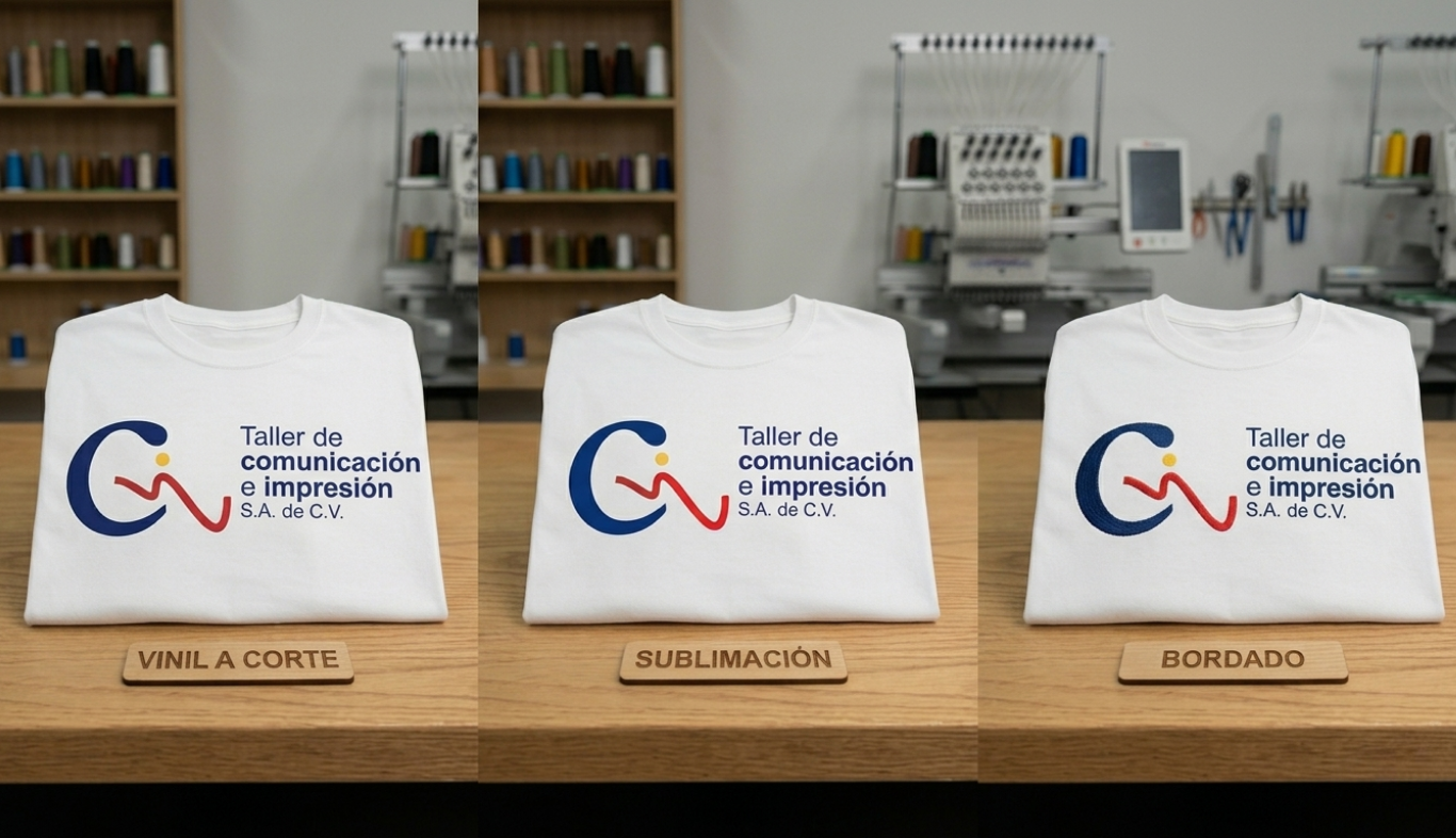 Bordado vs. Sublimación vs. Transfer