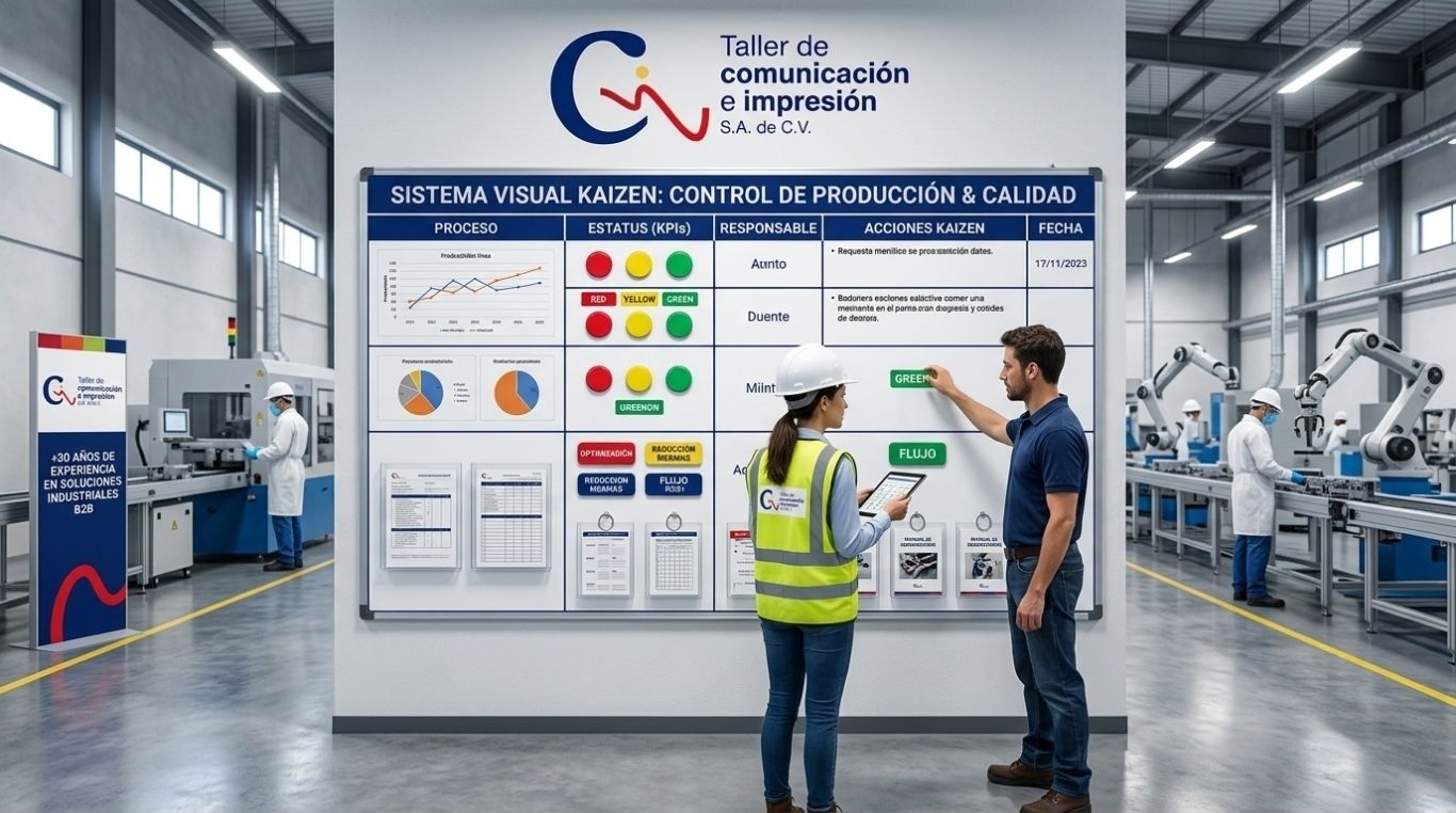 Metodología Kaizen en la Industria: ¿Por qué un Tablero Visual es el Motor Silencioso de tu Productividad?